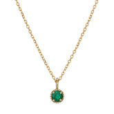 Emerald Milgrain Necklace