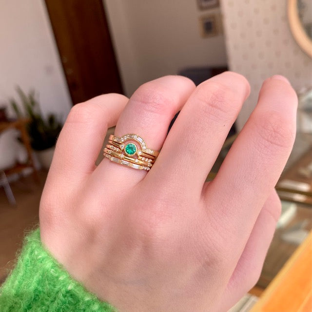 Emerald Sotto Voce Ring