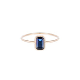 Emerald Cut Sapphire Wisp Ring