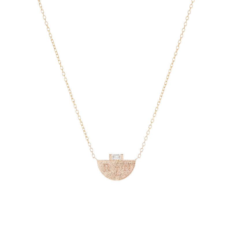 Half Moon Signet Necklace