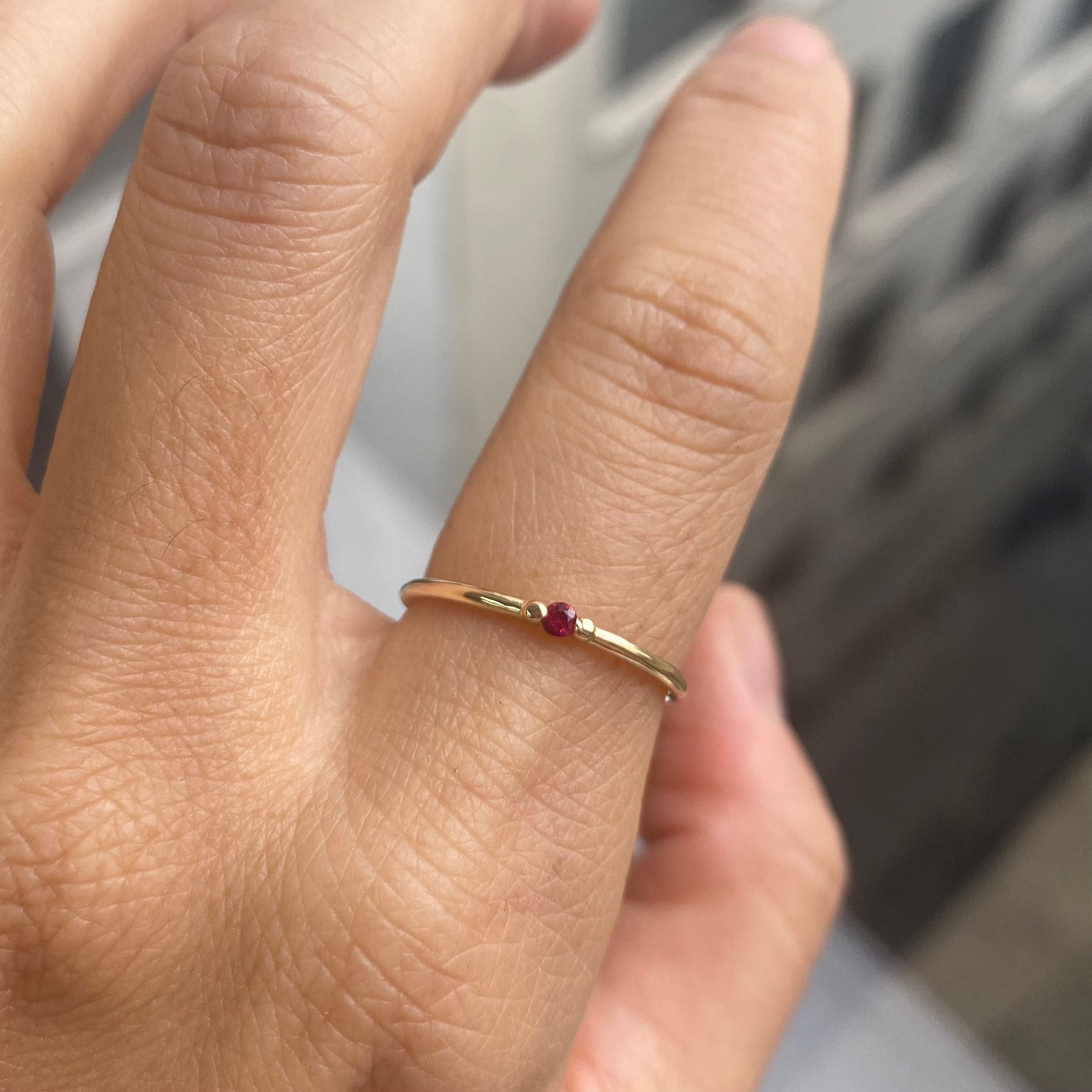 Ruby Ball Ring