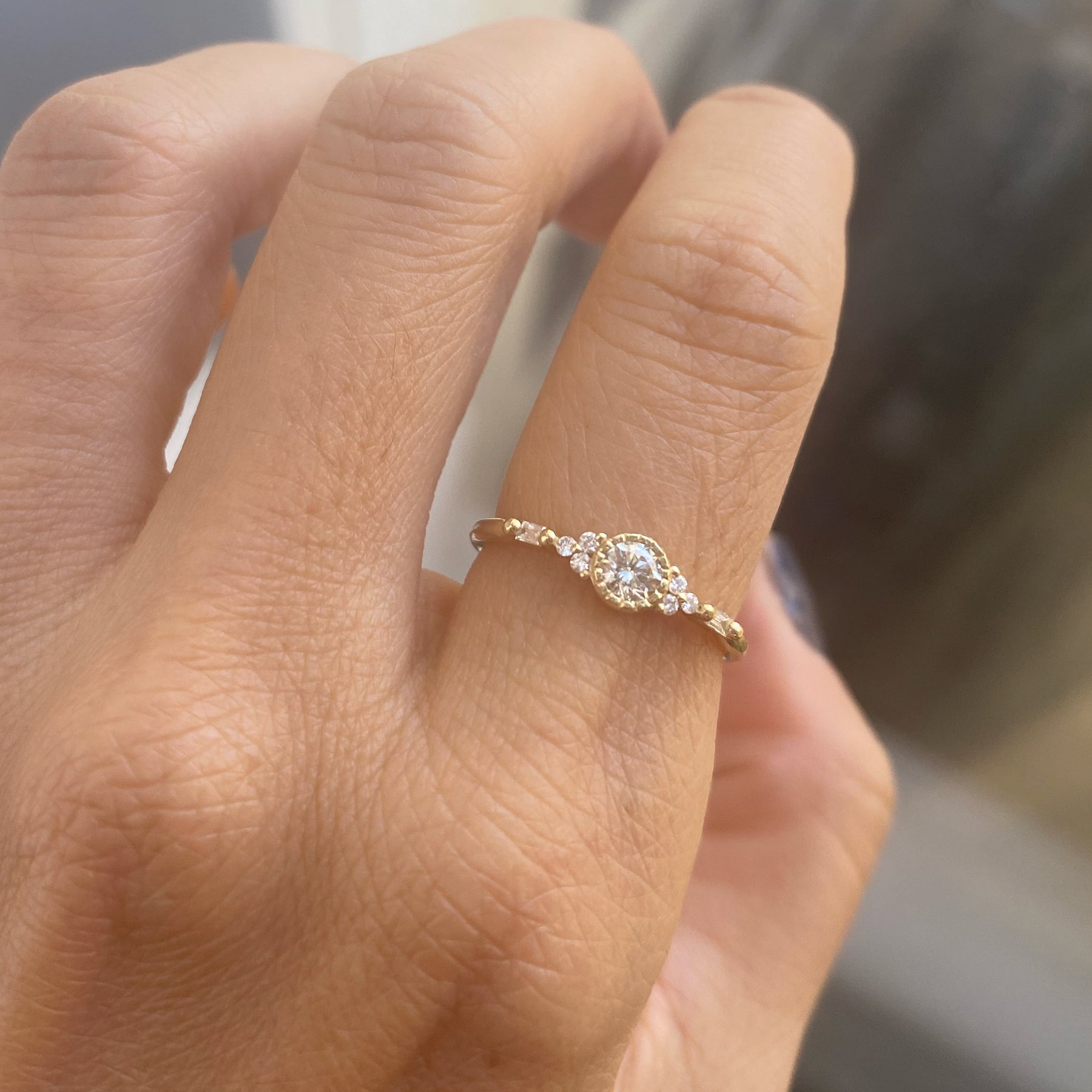 Diamond Round Poeme Ring