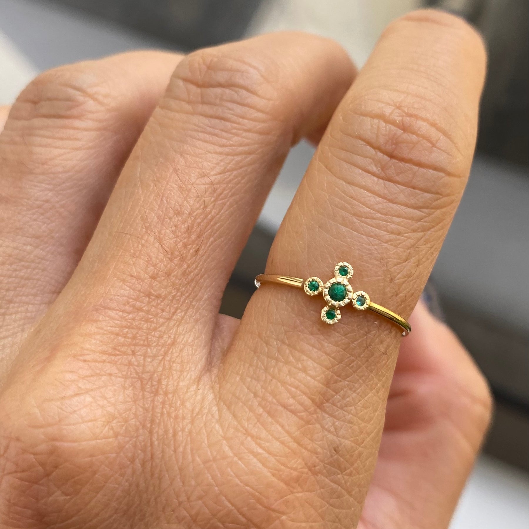 Emerald Flora Ring