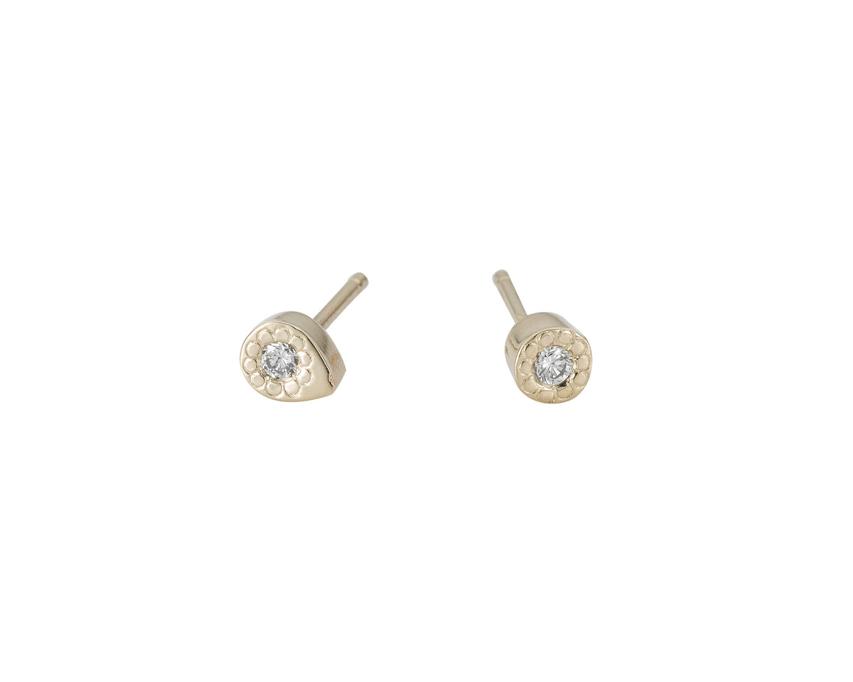 Milli Teardrop Diamond Stud (Single)