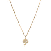 Beaded Diamond Mushroom Necklace