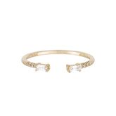 Diamond Baguette Equilibrium Cuff Ring