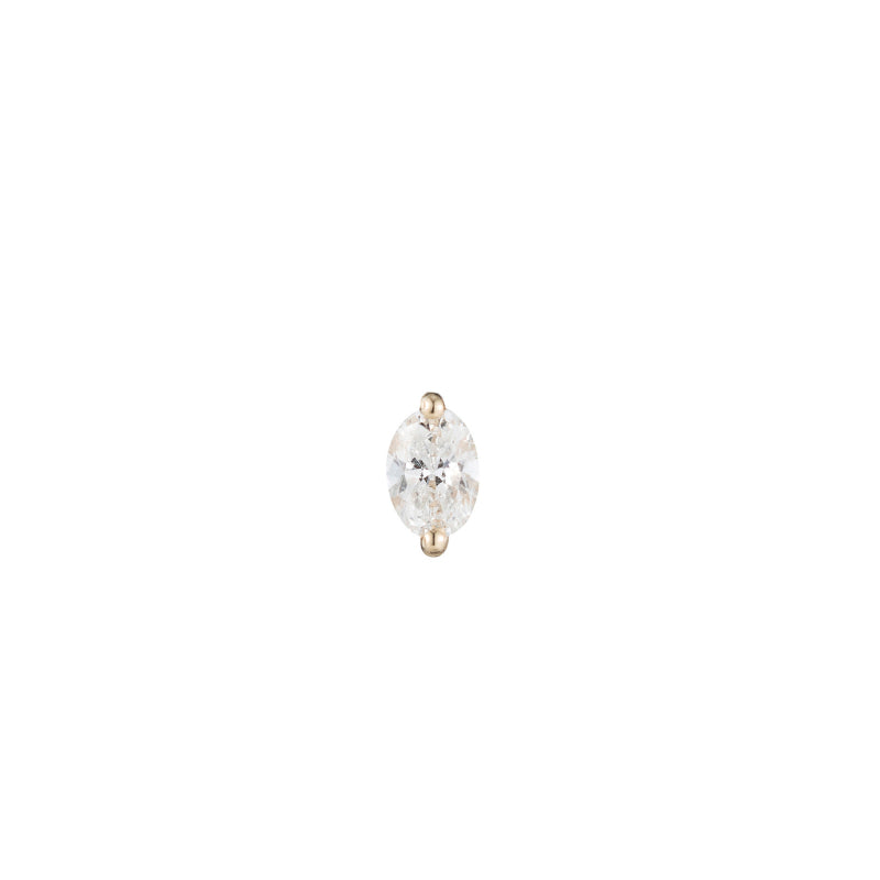 Tiny Diamond oval Stud