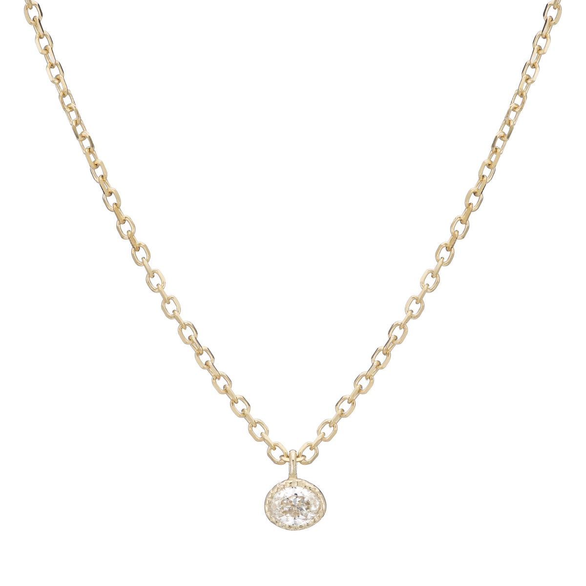 Diamond Disc Necklace