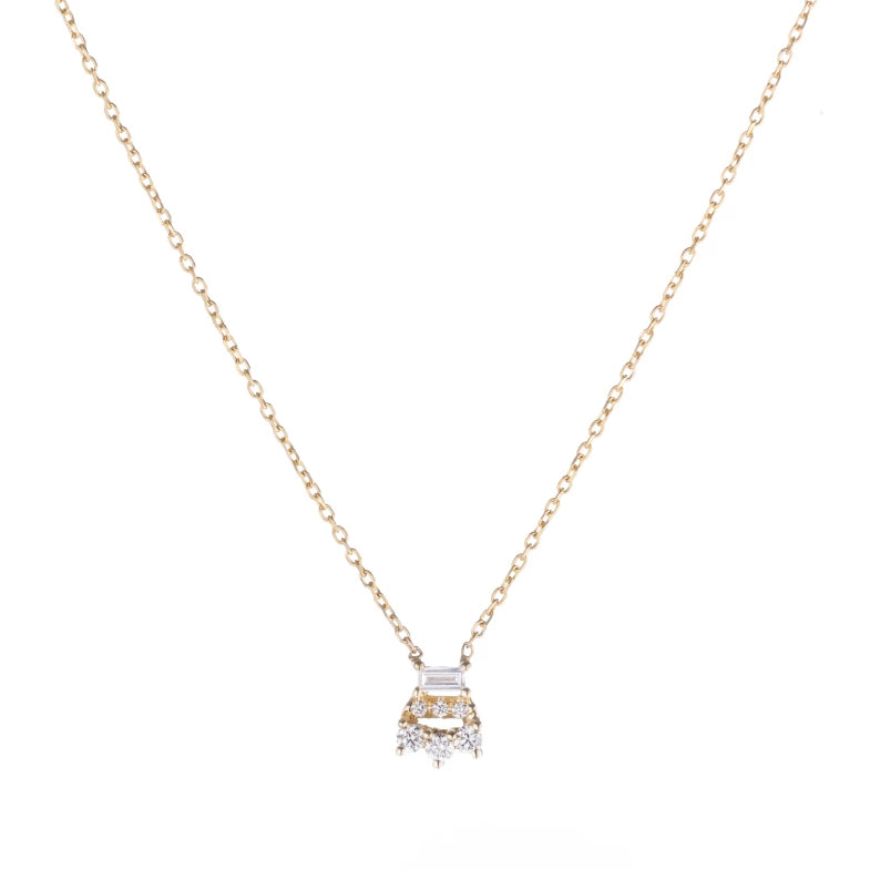 Baguette Diamond Lace Necklace