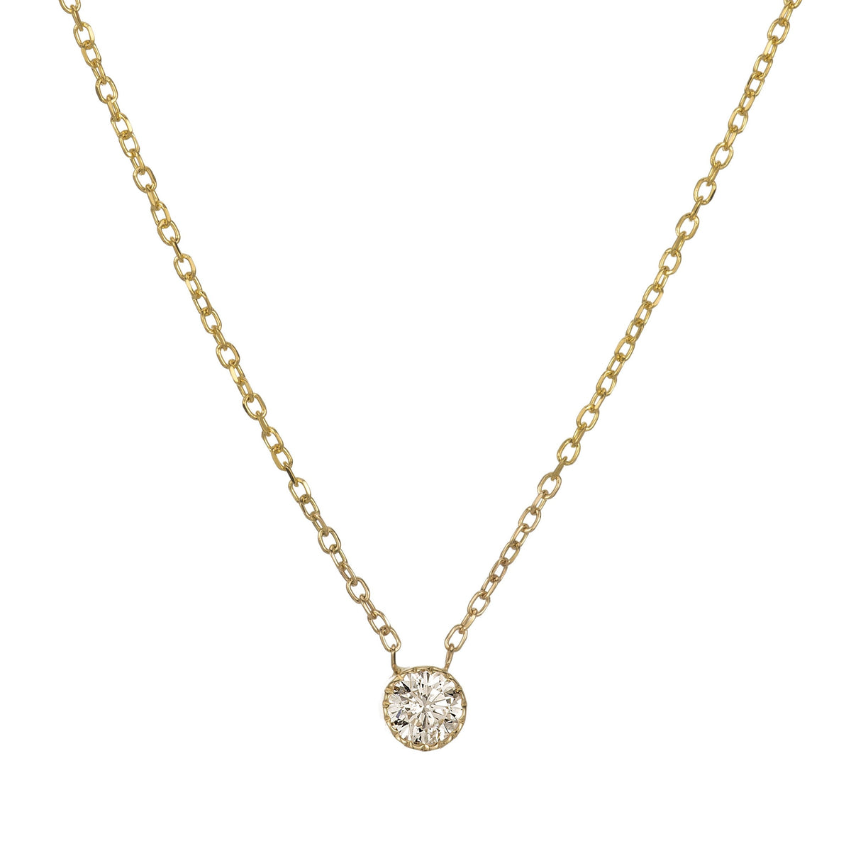 Champagne Diamond Magic Eye Necklace