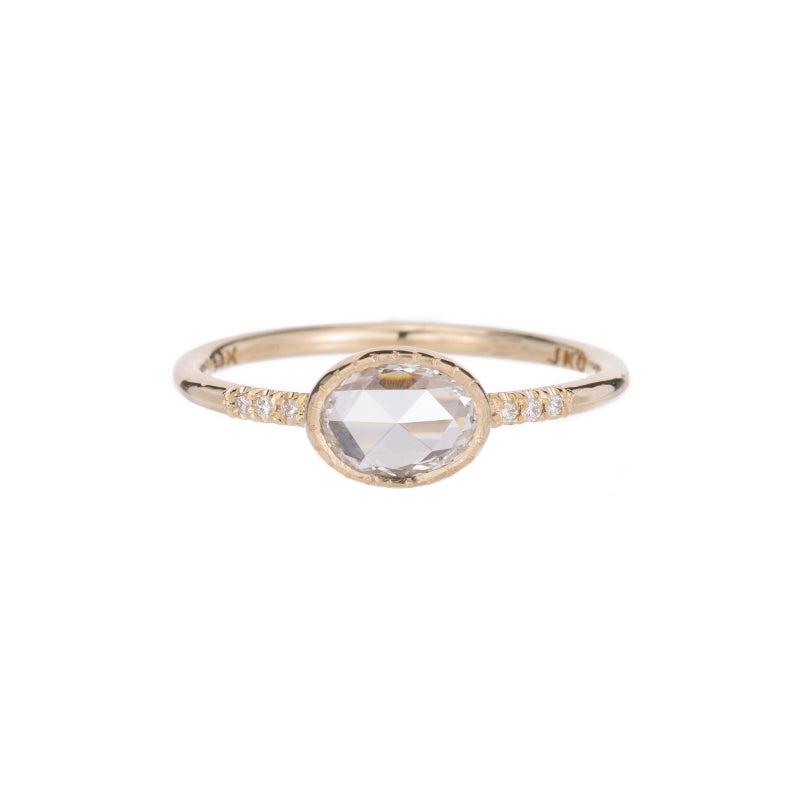 OVAL ROSE CUT DIAMOND EQUILIBRIUM RING