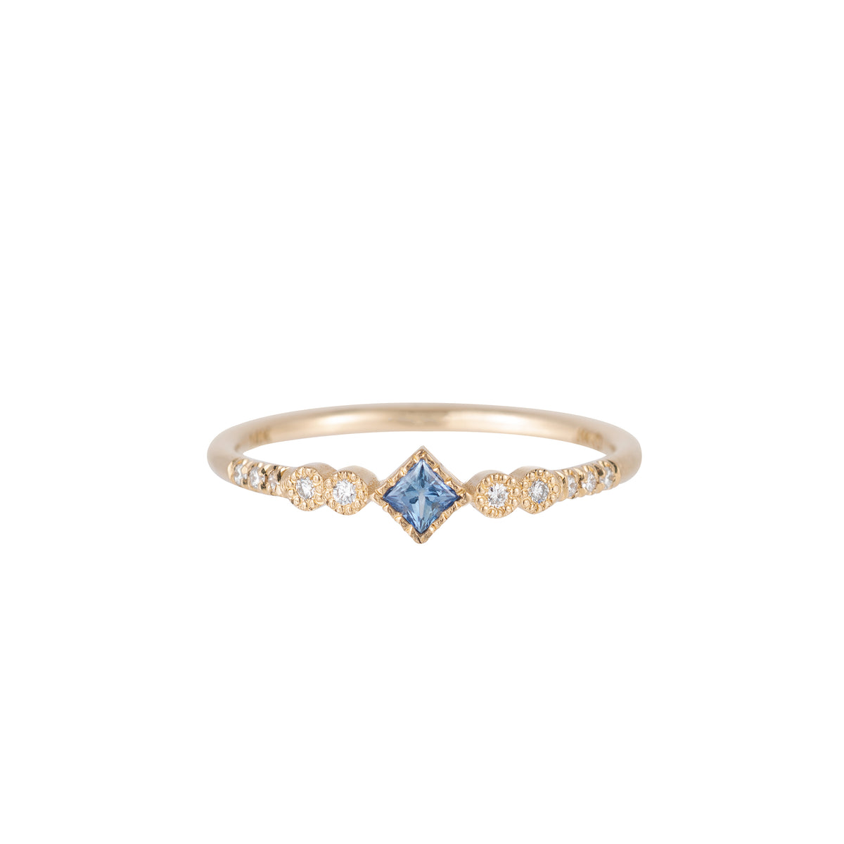 PRINCESS CUT SAPPHIRE JOURNEY RING
