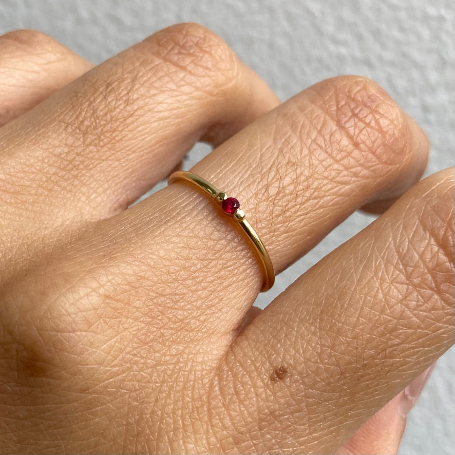 Ruby Ball Ring