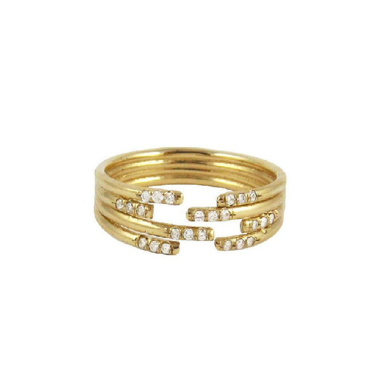 Stacked Diamond Cuff Ring