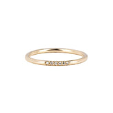 White Semi Pave Ring