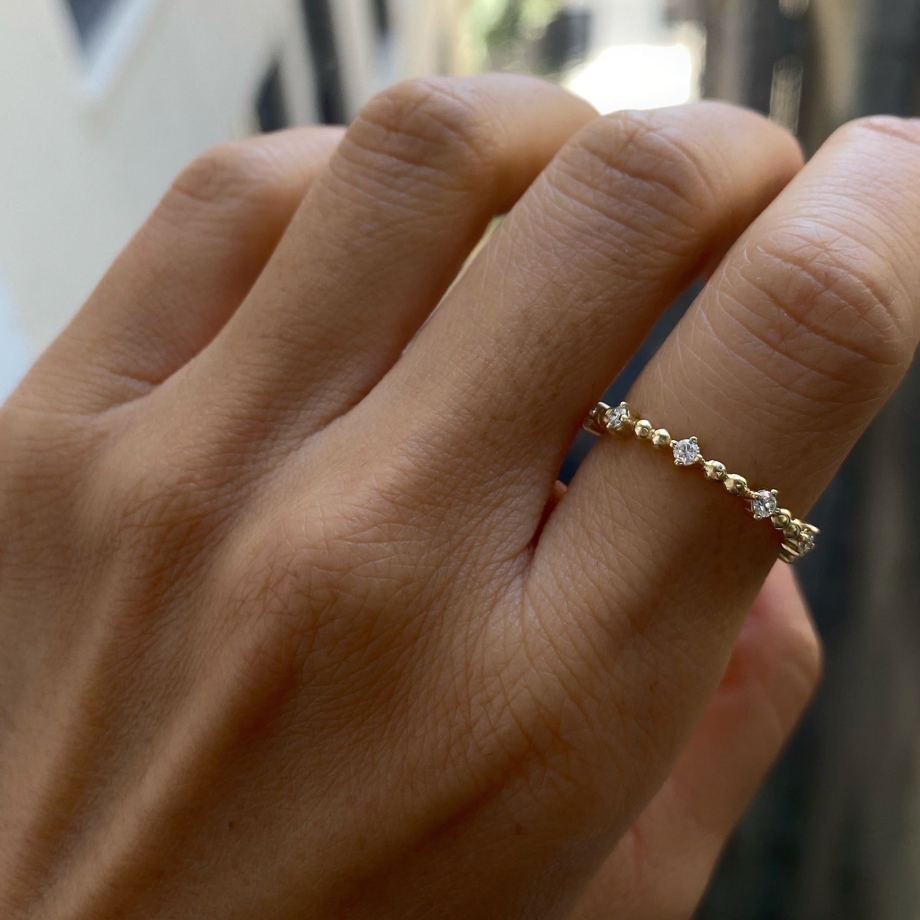 DIAMOND BALL ACCENT RING