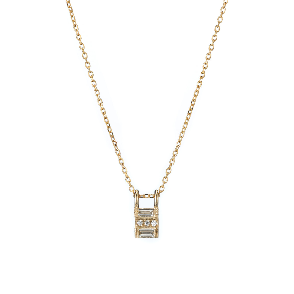 DIAMOND BAGUETTE REFLECTION NECKLACE