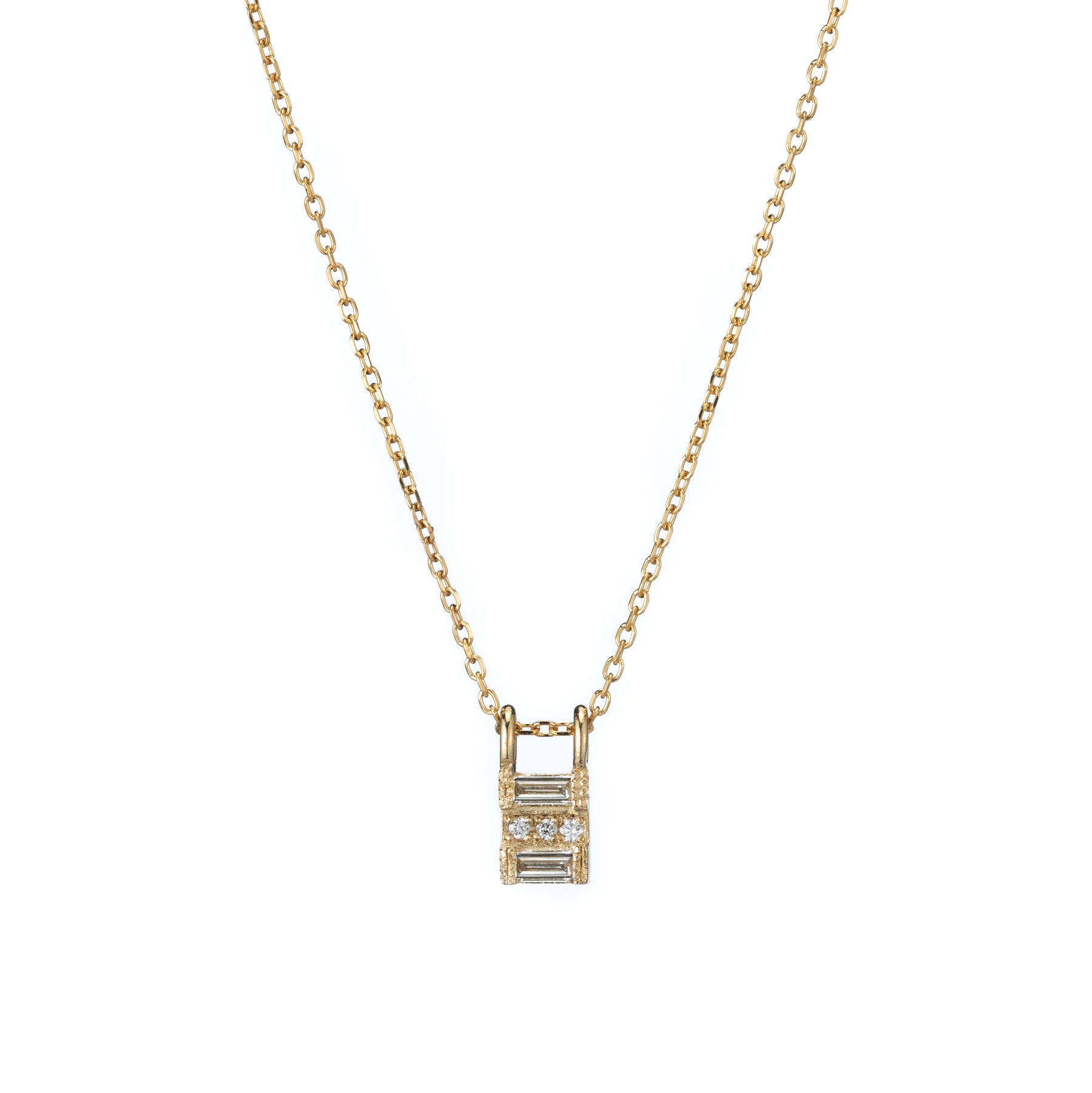 DIAMOND BAGUETTE REFLECTION NECKLACE
