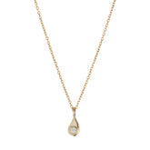 Twisted Teardrop Diamond Necklace