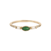 Emerald Marquise Baguette Equilibrium Ring