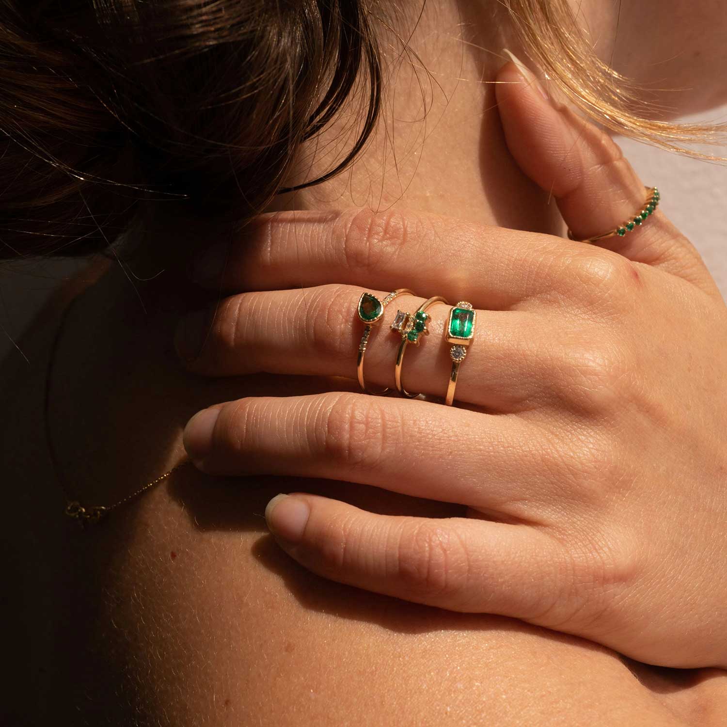 Emerald Lexie Ring