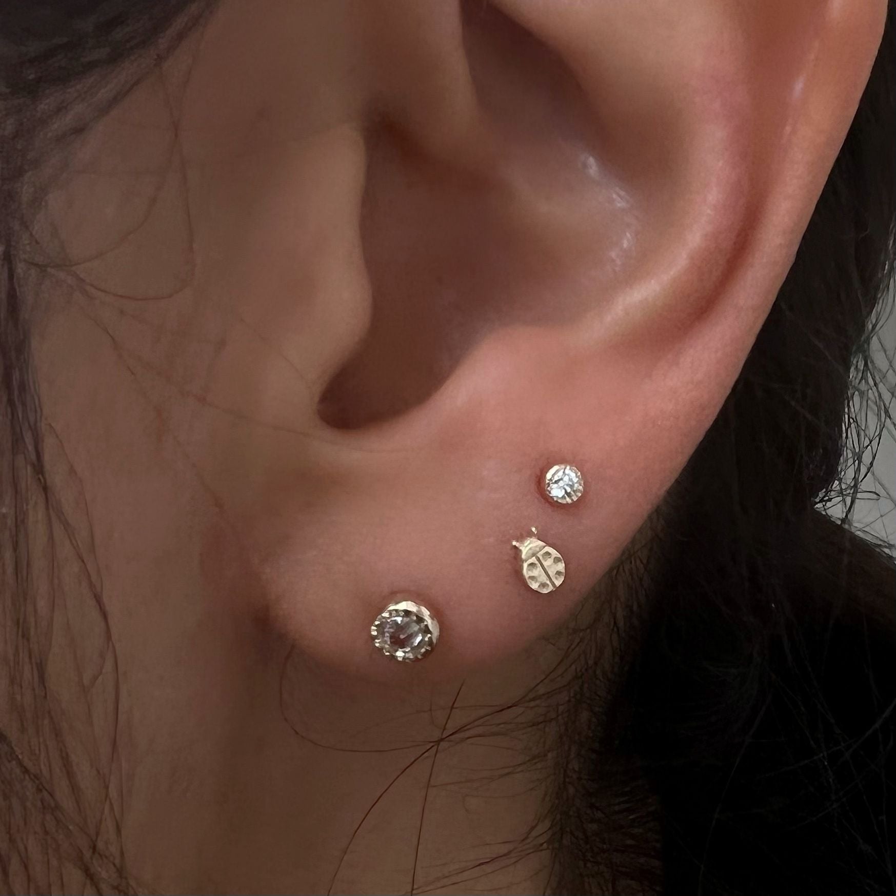 Rose Cut Diamond Mazurka Stud