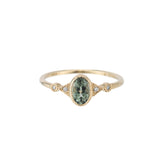 GREEN SAPPHIRE OVAL DUO DECO RING