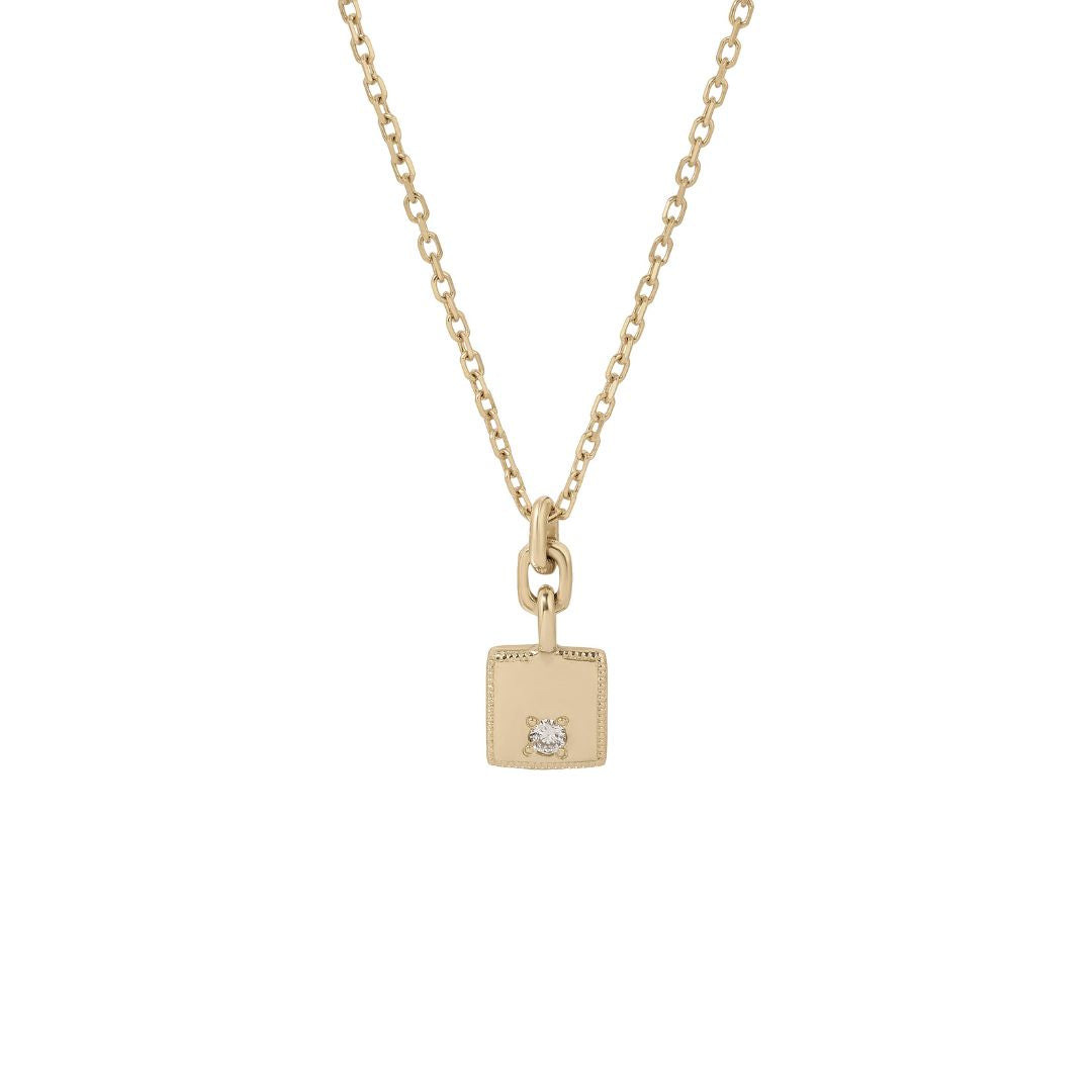 Square Diamond Mirror Pendant