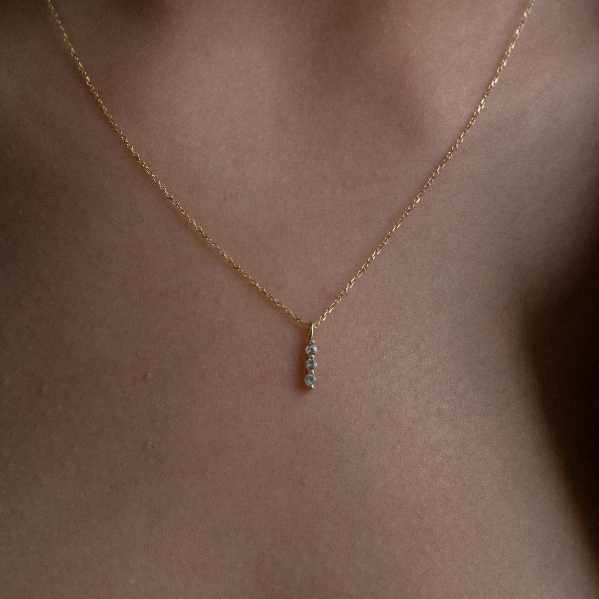 Green Sapphire Stack Necklace