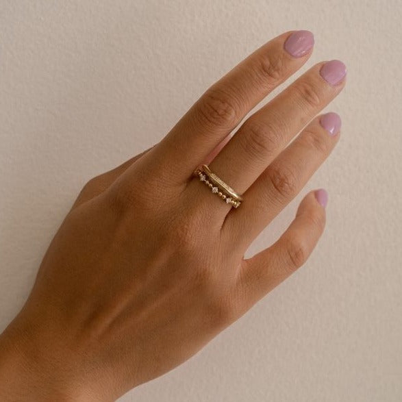 DIAMOND BALL ACCENT RING