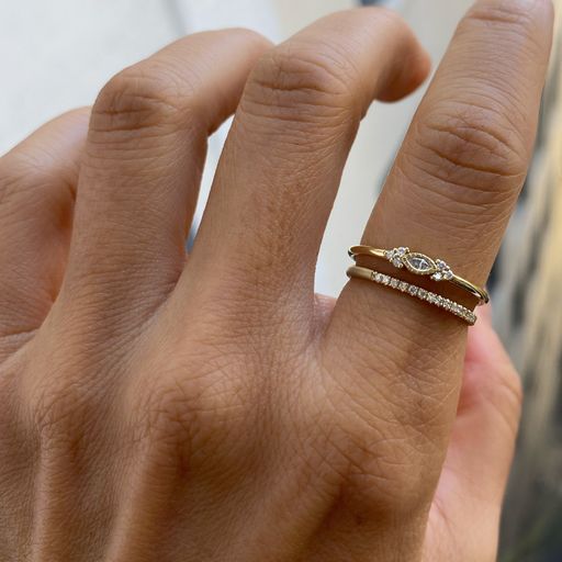 DIAMOND MARQUISE CLUSTER WHISPER RING