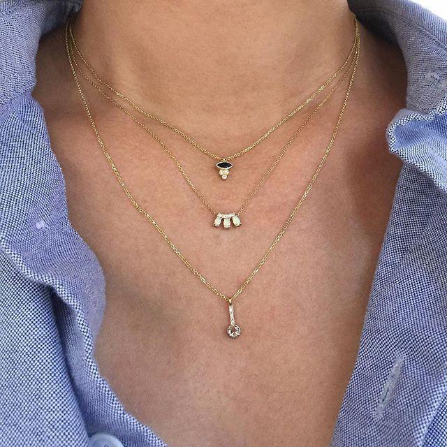 Jennie Kwon Rose Cut Diamond Drop Necklace