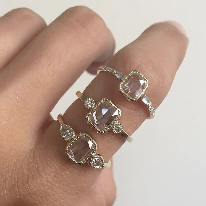 Jennie Kwon Square RC Diamond Pear Ring