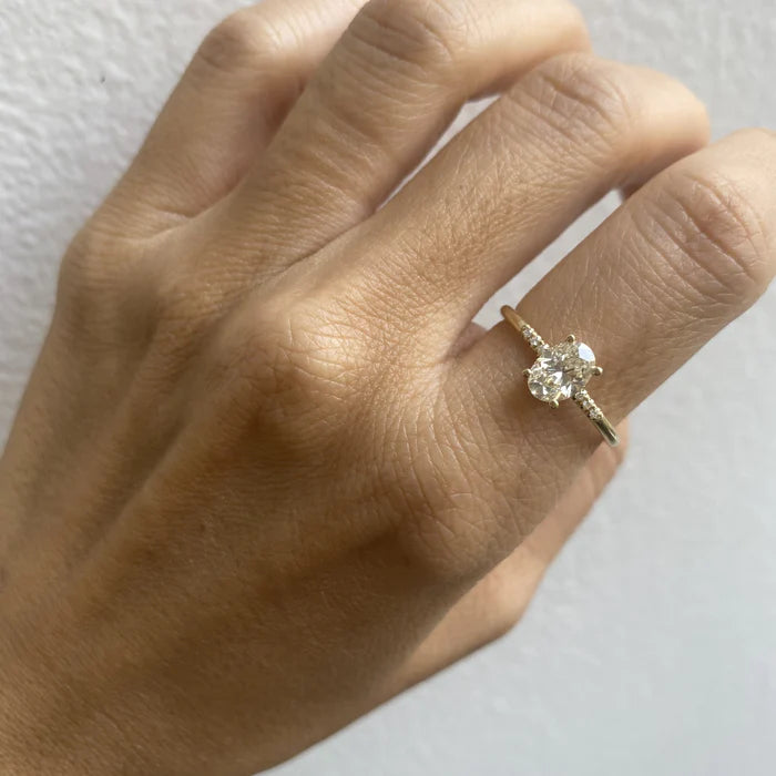 Jennie Kwon Designs Oval Diamond Equilibrium Ring