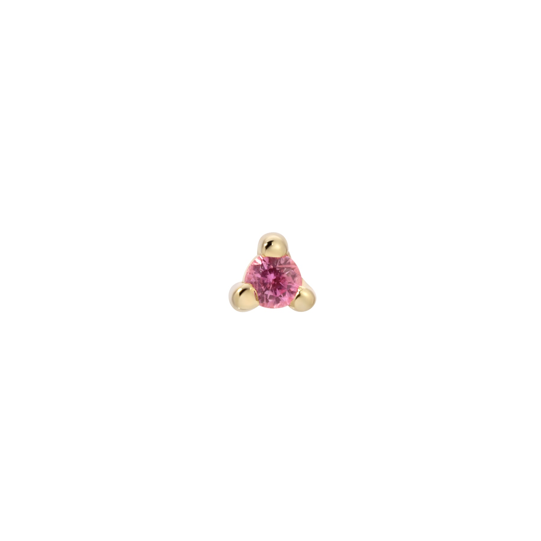 1.5 mm Pink Sapphire Dot Stud (Single)