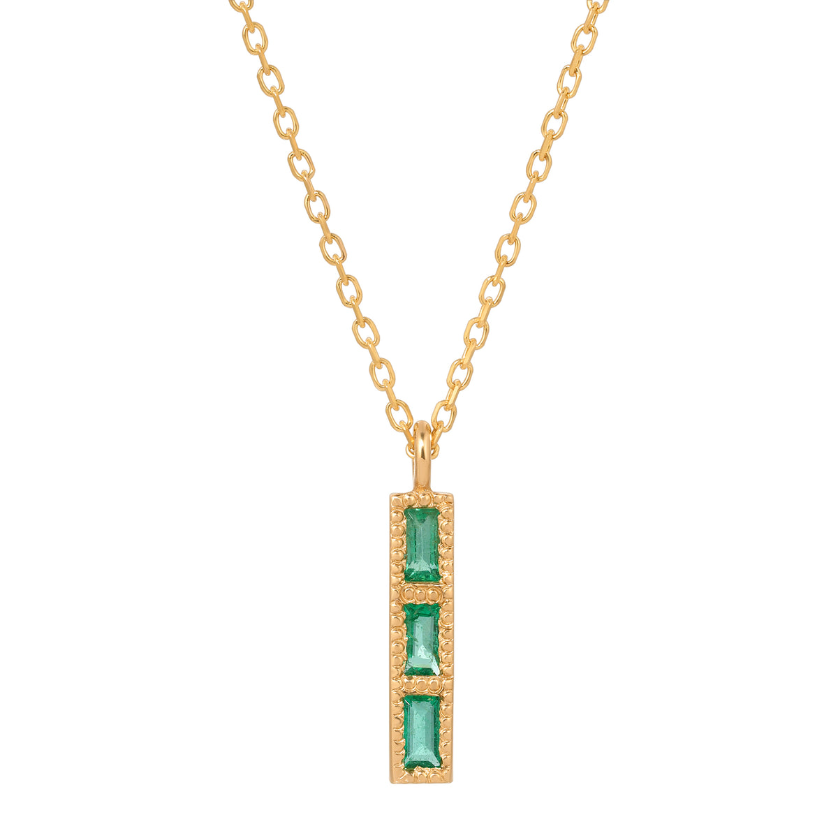Emerald Tile Necklace