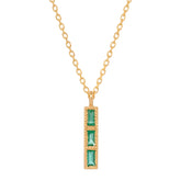 Emerald Tile Necklace