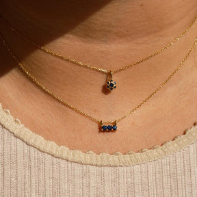 Blue Sapphire 3S Necklace