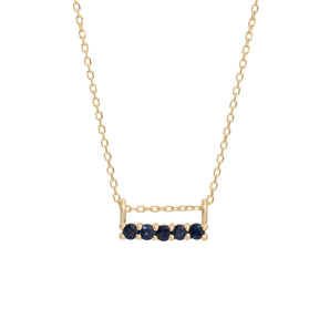 5 Blue Sapphire Necklace