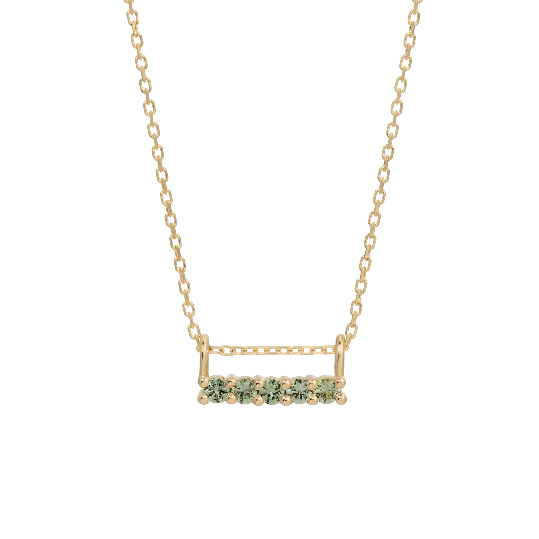 5 Green Sapphire Necklace
