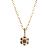 Black Diamond Flower Necklace