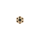 Black Diamond Flower Stud (Single)