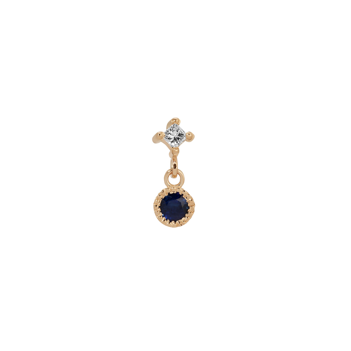 Blue Sapphire PC Dangle Earring (Single)