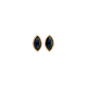 Blue Sapphire Marquise Earrings (Pair)