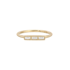 Diamond Baguette Beam Ring