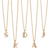 Diamond Art Deco Letter Necklace