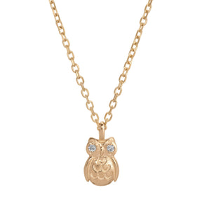 Diamond Owl Necklace