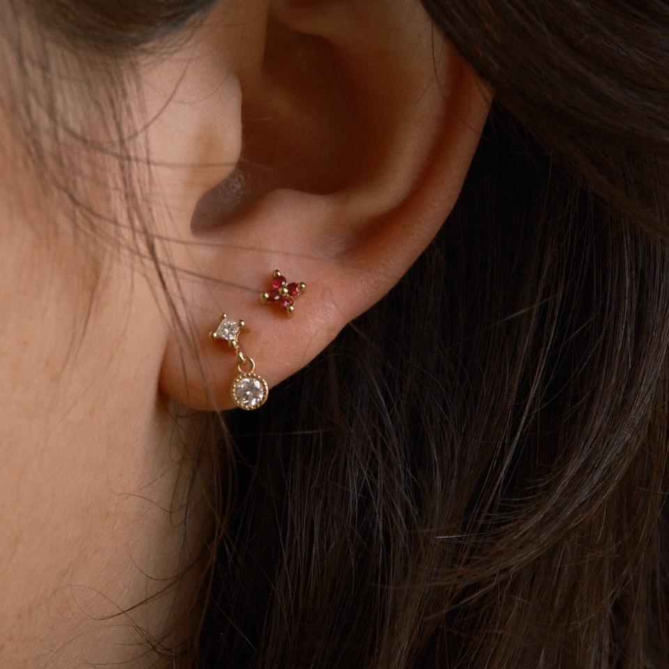 Diamond PC Dangle Earring (Single)