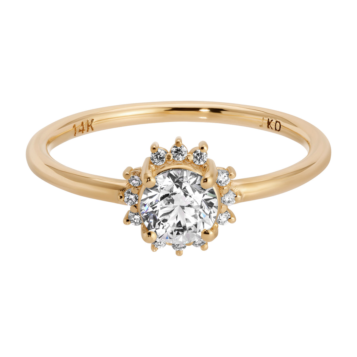 Diamond Sunflower Ring