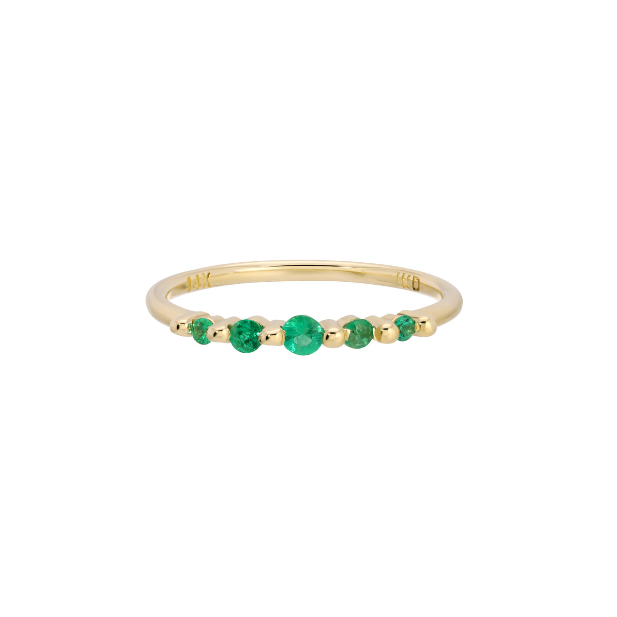 Emerald Crown Pebble Band